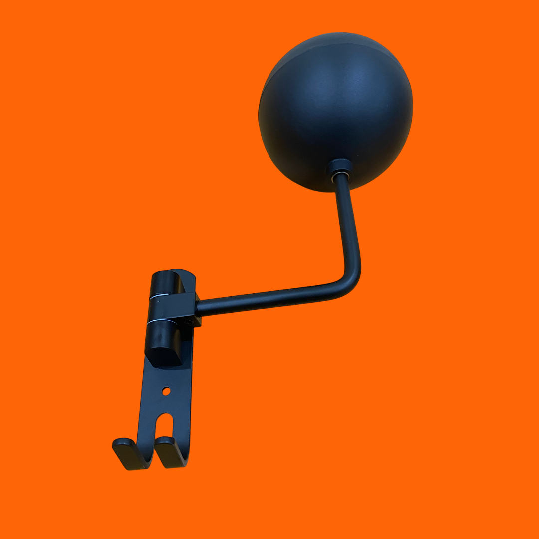 Motorcycle Helmet Holder Stand Hanger Rack with 2 Hooks – Wall Mounted Rotatable Helmet & Jacket Organizer-NEW