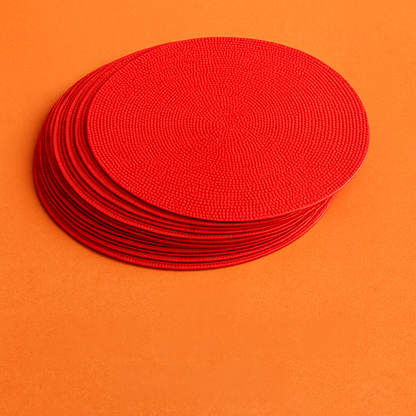 Flat Rubber Agility Marker Cones – 10 Pack Red-NEW