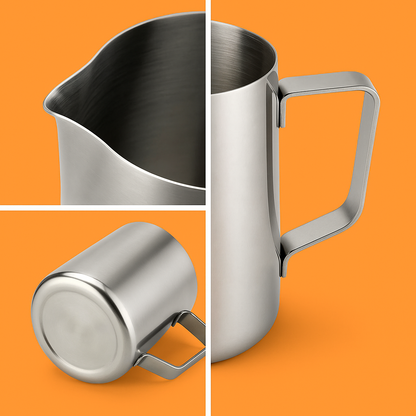 600ml Milk Frothing Thermometer Jug – Stainless Steel Pitcher -NEW