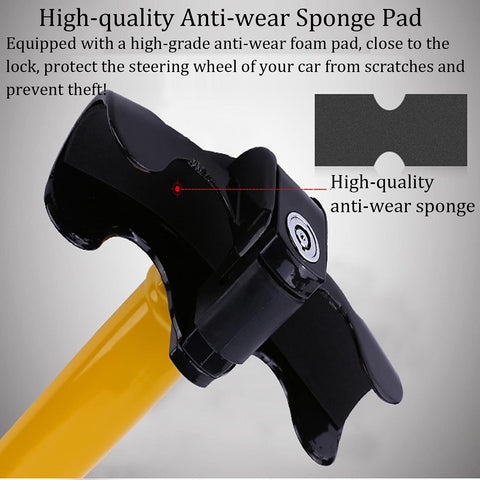 Car Steering Wheel Lock Security Safe Anti-theft Steer Lock Tools W/ 2 Keys