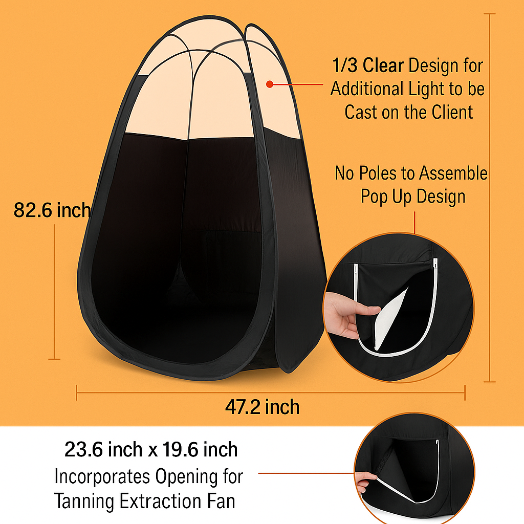 Spray Tan Tent Pop Up Sunless Body Tanning Sun Care Carry Portable Airbrush Skin-NEW