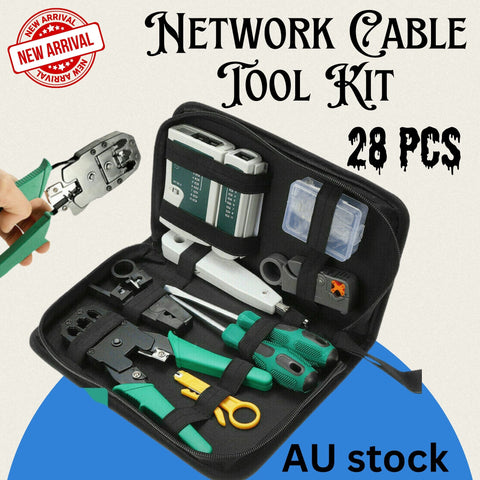 CAT6/5 Lan Network Cable Tool Tester Crimper RJ45 Ethernet LAN Kit Crimping Set