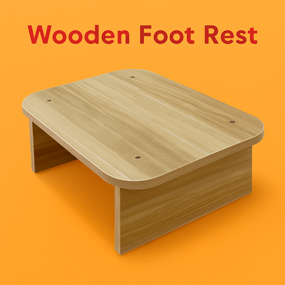 Wooden Non-Slip Desk Foot Rest Stool-NEW