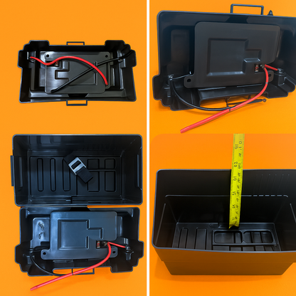 Heavy-Duty AGM Battery Box with USB & 12V Socket | External Terminals | Protective Power Storage Case-NEW