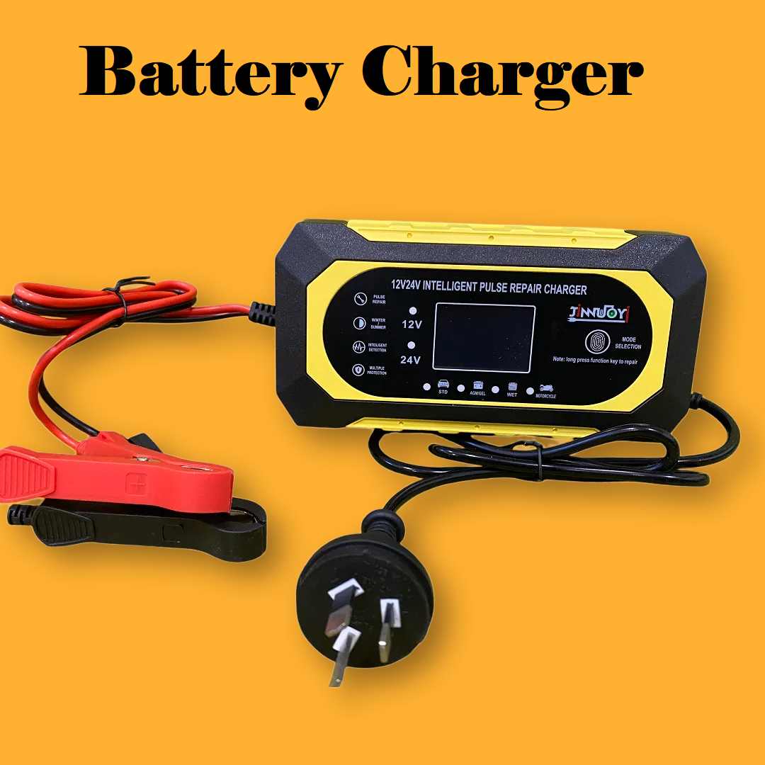 10A 12V/24V Smart Car Battery Charger with LCD Display – AU Plug-NEW