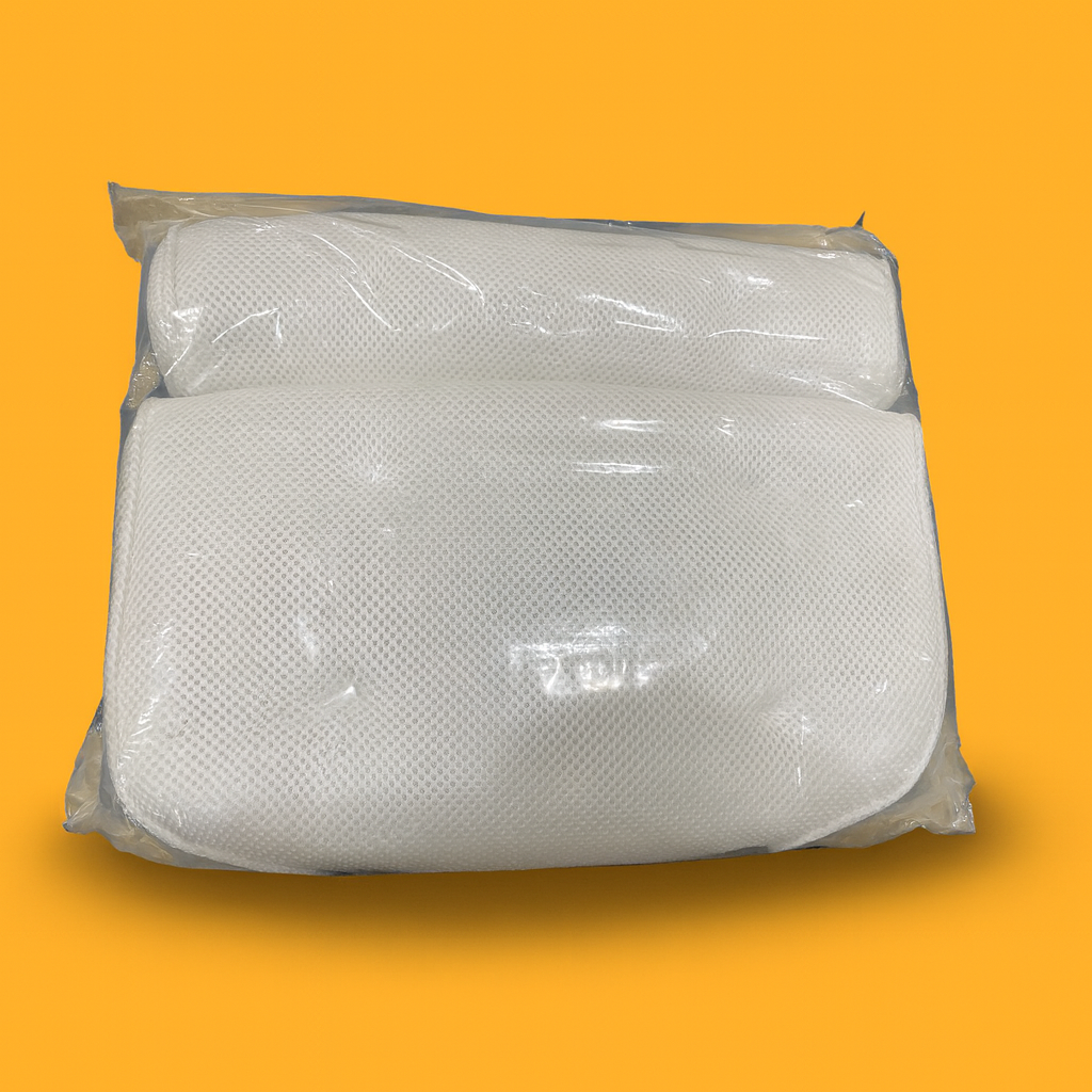 3D Mesh Bath Pillow – Breathable Bathtub Cushion with Neck & Back Support-NEW