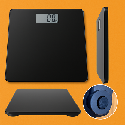 Electronic Digital Bathroom Scale – 180kg Capacity Glass Body Weight Scale -NEW