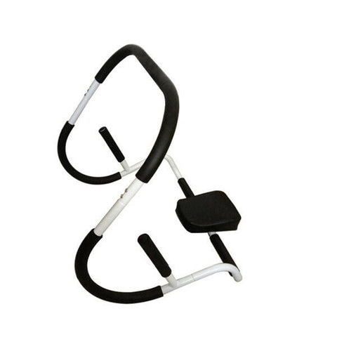 AB Roller Abdominal Crunch Exercise Situp Trainer Steel Home Gym Fitness White