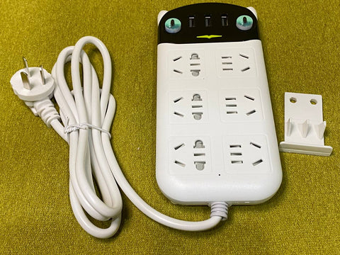 6 Way Outlets Board Socket Charger Ports Surge Protector USB Charging Power AU