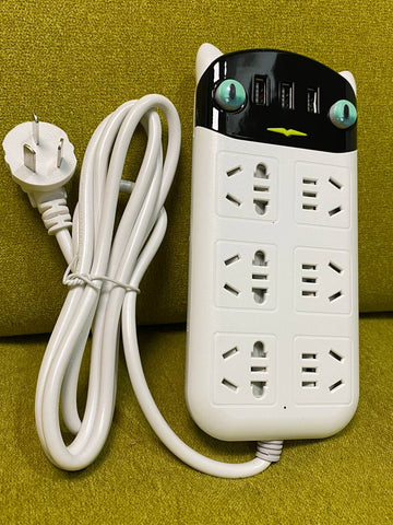 6 Way Outlets Board Socket Charger Ports Surge Protector USB Charging Power AU