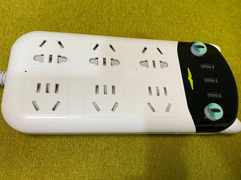 6 Way Outlets Board Socket Charger Ports Surge Protector USB Charging Power AU
