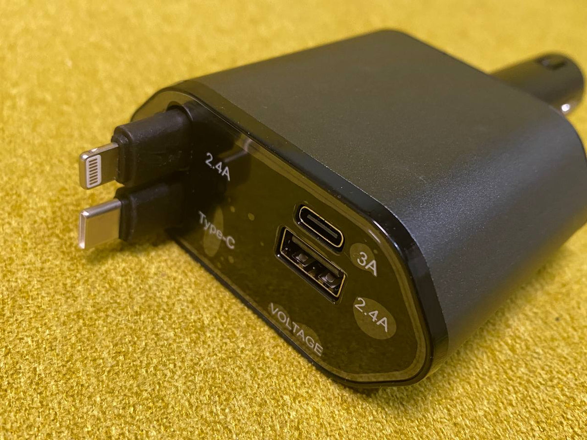 4IN1 Retractable Car Charger USB Type C Cable For Phone PD Fast Charge Adapter