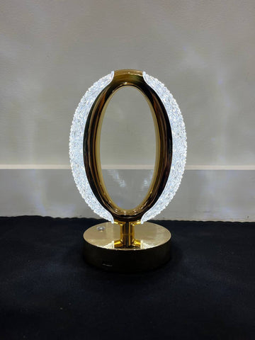 LED Crystal Table Lamp Touch Dimmable Bedside USB Night Light Bedroom Home Decor