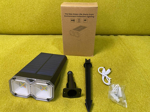 Solar Spot Lights RGB LED Garden Outdoor Pathway Lawn Fence Lamp Spotlight Light
