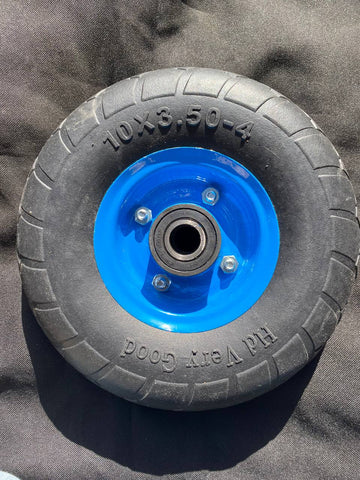 2 x 10" SOLID Hand Trolley Wheel Puncture Proof 3.50-4 Heavy Duty No Air 20mm