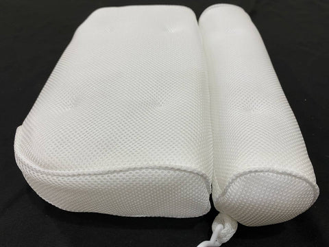 3D Mesh Bath Pillow Breathable Bathtub Cushion Neck Back Support Suction Cup Spa