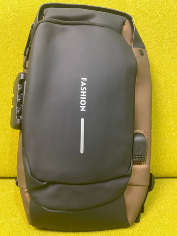 Anti-Theft Chest Bag with Password Lock Sport Sling Man's Shoulder Crossbody Au