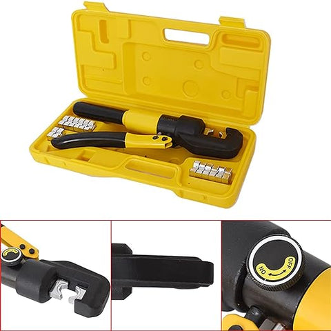 8 Ton Hydraulic Terminal Crimper Cable Wire Force Tool Kit 9 Die 4mm-70mm AU