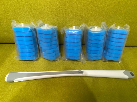 Disposable Toilet Brush Set Toilet System Cleaners with 40Pcs Refills