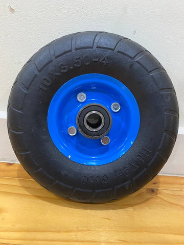 2 x 10" SOLID Hand Trolley Wheel Puncture Proof 3.50-4 Heavy Duty No Air 20mm