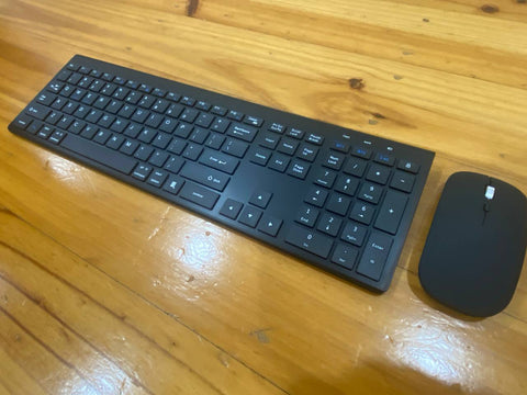 Bluetooth Wireless Keyboard and Mouse Set Ultra Slim Keyboard for Mac Windows