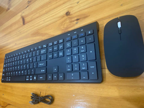 Bluetooth Wireless Keyboard and Mouse Set Ultra Slim Keyboard for Mac Windows
