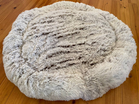 Dog Calming Bed Warm Soft Plush Round Comfy Sleeping Kennel Cave Washable
