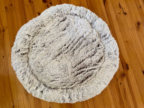 Dog Calming Bed Warm Soft Plush Round Comfy Sleeping Kennel Cave Washable