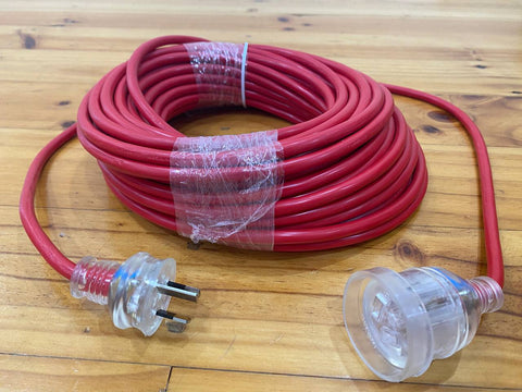 25 Meter 15amp Extra Heavy Duty Power Extension Cable Lead Cord 10amp Plug
