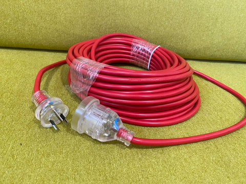 25 Meter 15amp Extra Heavy Duty Power Extension Cable Lead Cord 10amp Plug