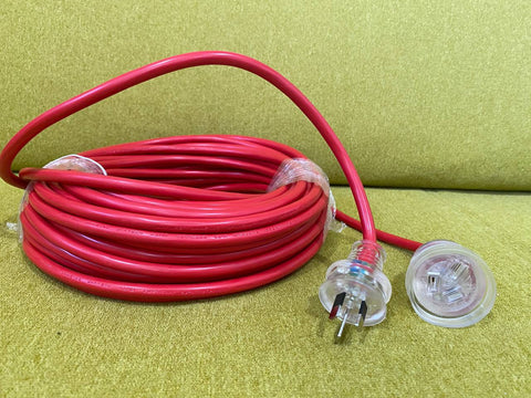 25 Meter 15amp Extra Heavy Duty Power Extension Cable Lead Cord 10amp Plug