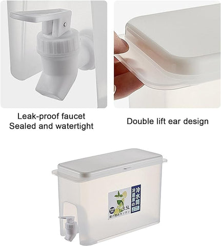 3.5L Beverage Dispenser Water Drink Bucket With Faucet Refrigerator Cold Kettle