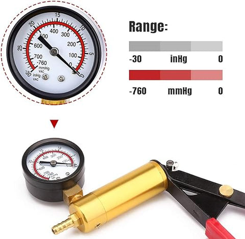 Brake Vacuum Motorbike Pump Hand Bleeding Bleeder Tester Kit Car Set Held Bleed
