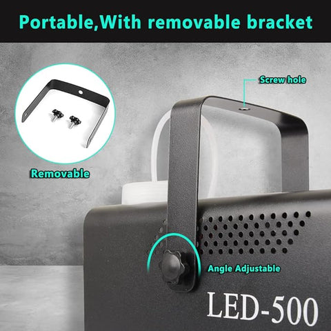 500W Fog Smoke Machine Fogger RGB LED Party Club Disco DJ Wireless Control