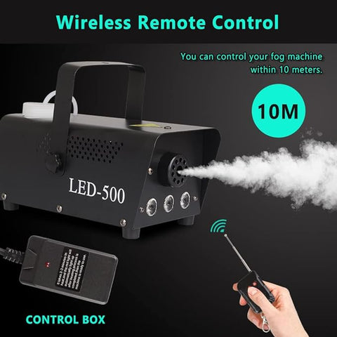 500W Fog Smoke Machine Fogger RGB LED Party Club Disco DJ Wireless Control