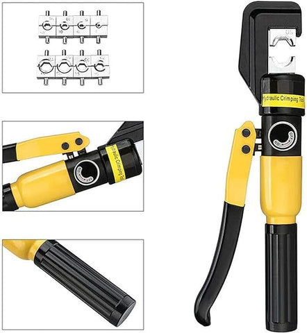 8 Ton Hydraulic Terminal Crimper Cable Wire Force Tool Kit 9 Die 4mm-70mm AU