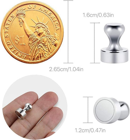 12 PCS Pins Whiteboard Neodymium Magnetic Crafts Fridge Magnets Mini Push Strong