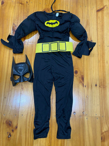 Kids Muscle Batman Superhero Cosplay Costume With Mask Party Carnival Props