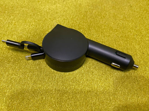 3-in-1 60W Retractable Fast Charging Car USB Charger Power For iPhone Android AU