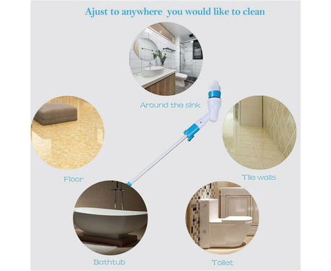 New Turbo Spin Scrub Mop Bath Cleaning Brush High Floor Scrubber Hurricane Home