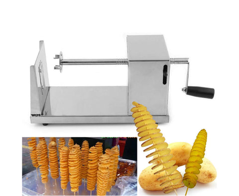 Stainless Steel Potato Twister Tornado Slicer Cutter Vegetable Spiral Machine AU
