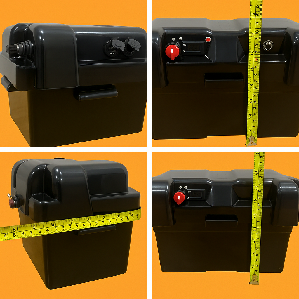 Heavy-Duty AGM Battery Box with USB & 12V Socket | External Terminals | Protective Power Storage Case-NEW