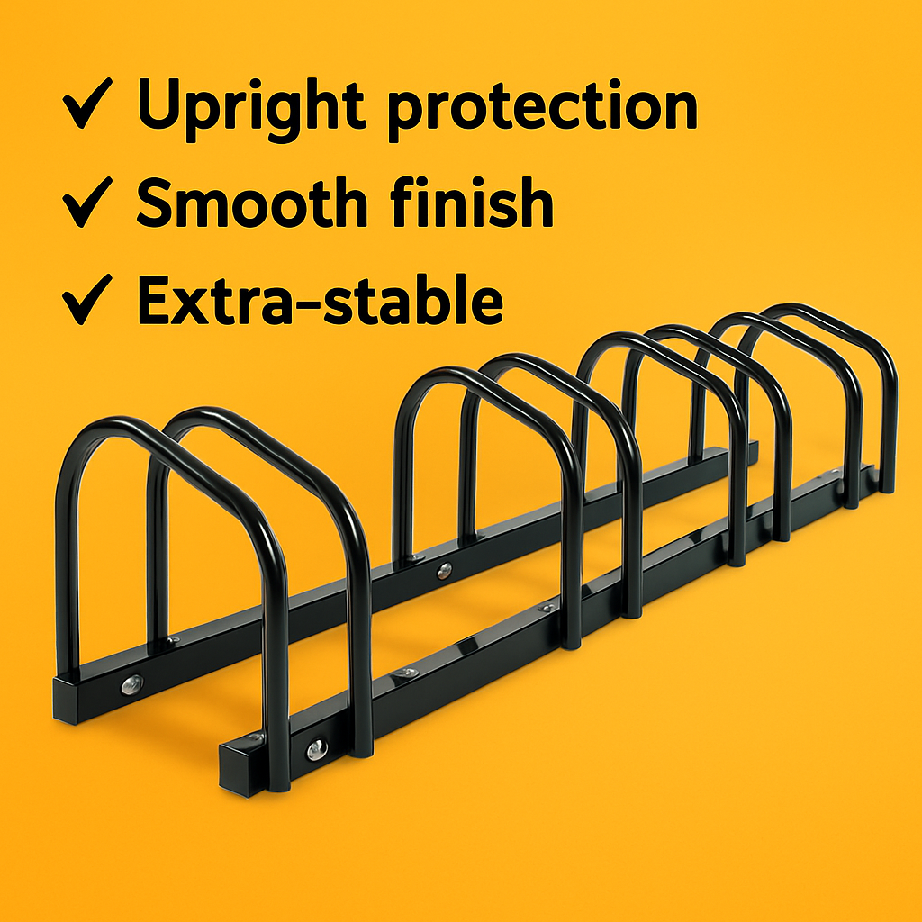 Max U 6-Slot Floor Mounted Bike Stand-NEW