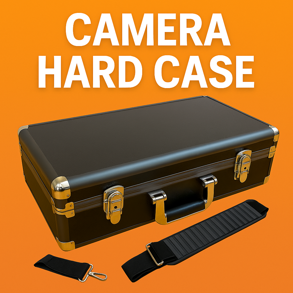 Camera Aluminium Hard Case with Foam Insert & Carry Strap – Large & Lockable-NEW