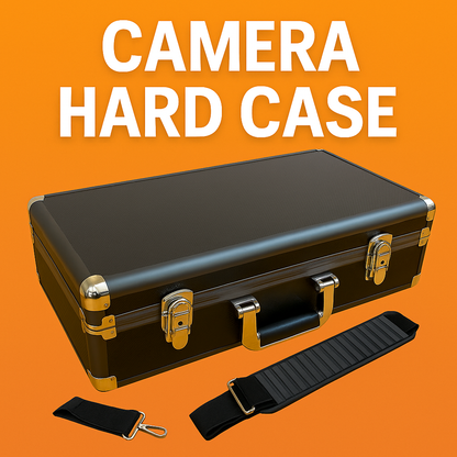 Camera Aluminium Hard Case with Foam Insert & Carry Strap – Large & Lockable-NEW