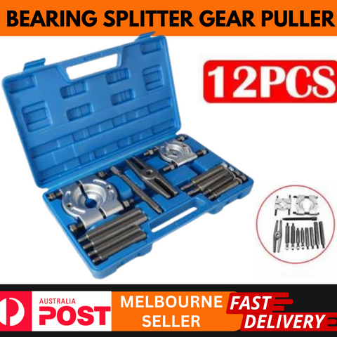12 Piece Bearing Splitter Gear Puller Fly Wheel Separator Tool Kit Set With Box