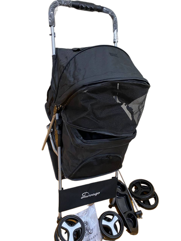 Pet Stroller Dog Cat Cage Carrier Travel Pushchair Foldable Pram 4 Wheels