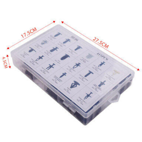 415pcs Car Body Push Retainer Pin Rivet Trim Plastic Clips Panel Moulding Kit AU