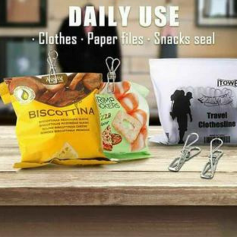 100X Stainless Steel Clothes Pegs Hanging Clips Laundry Windproof Clamp AU