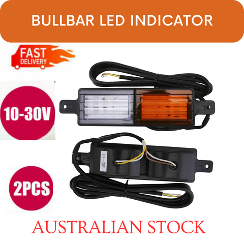 2X 30 LED Sealed Bullbar Lights Front Indicator Park Bull Bar Light Car Lamp LED